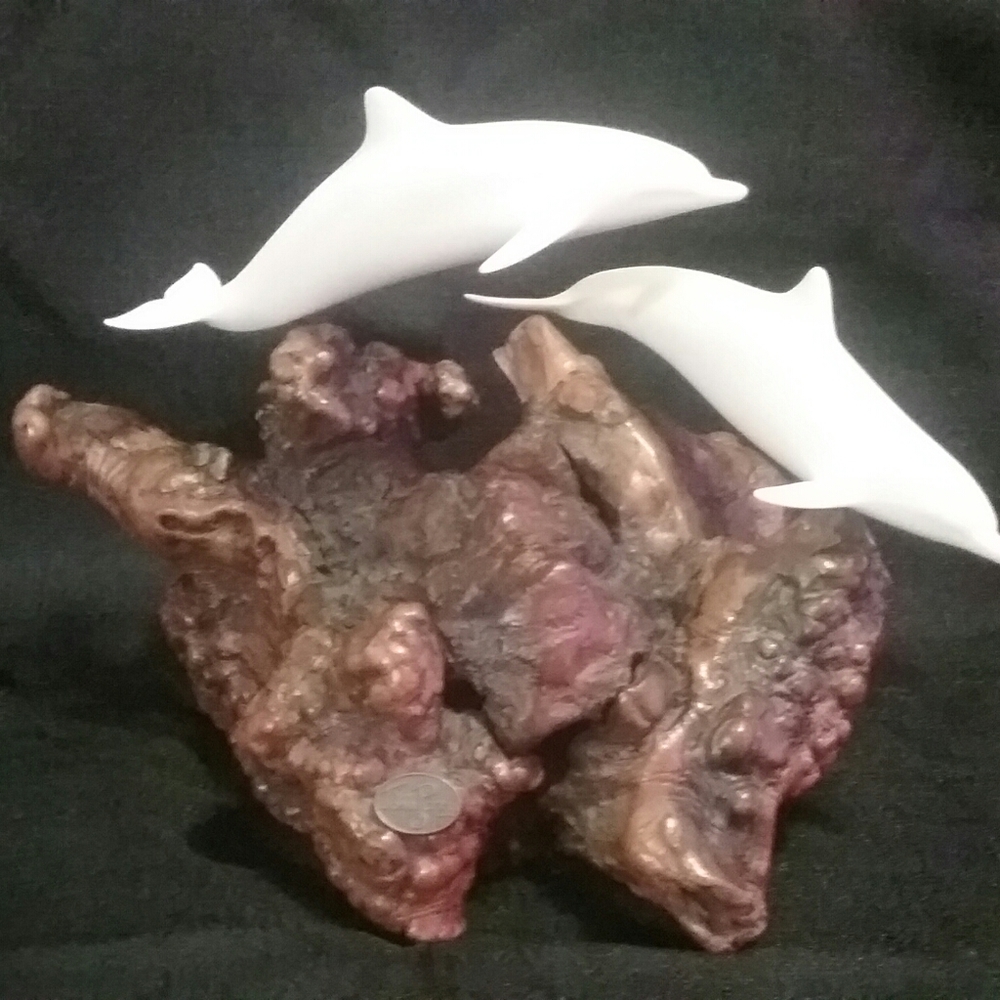 John Perry 2 Dolphins on Driftwood